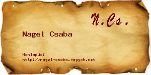 Nagel Csaba névjegykártya