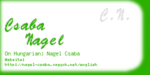 csaba nagel business card